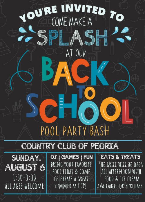 Back to School Pool Party